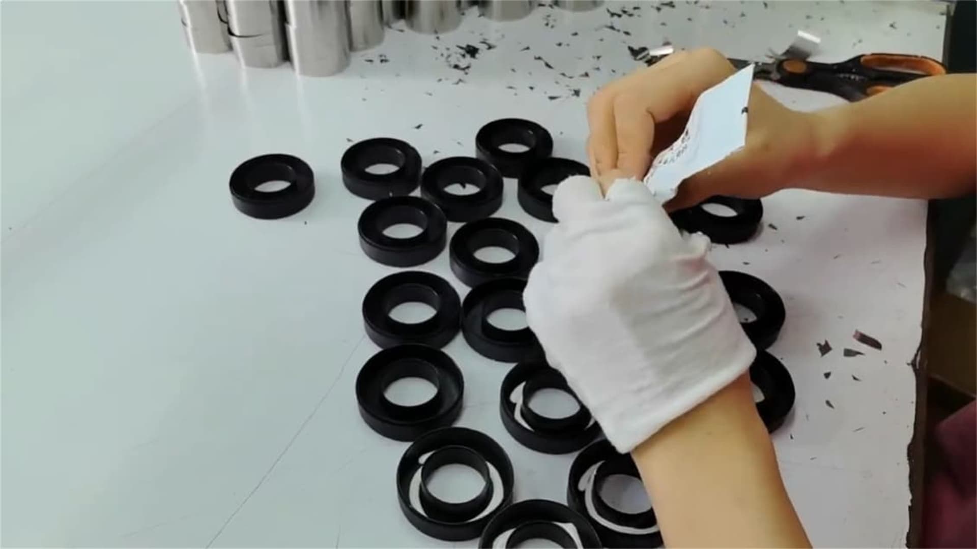 Quick view of Large Toroidal Nanocrystalline Core Production-Case Assembly in Progress